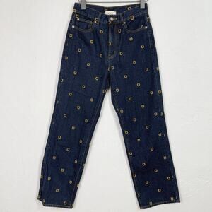 BDG Urban‎ Outfitters Cowboy Jean Womens 27 Horseshoe AOP Blue High-waist